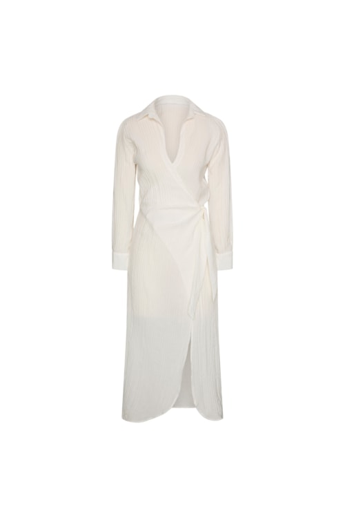 saída longa mykonos manga longa rayon off white