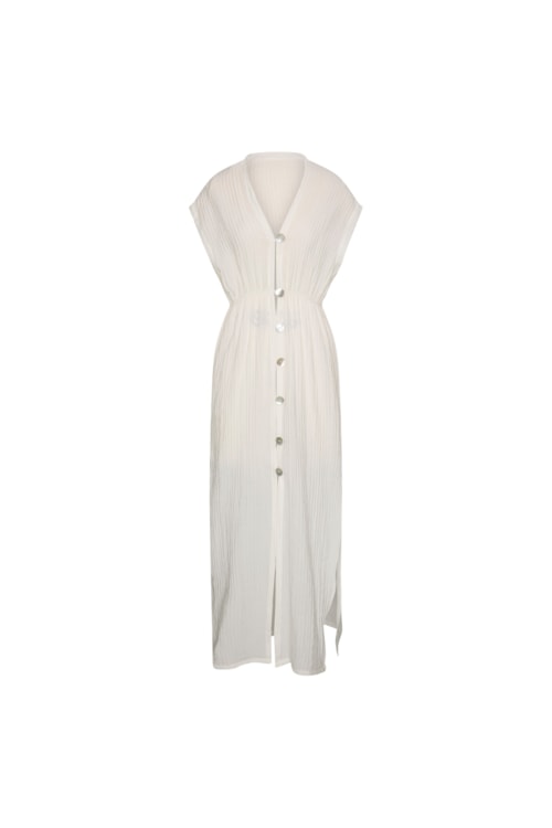 saída manga curta mykonos rayon off white