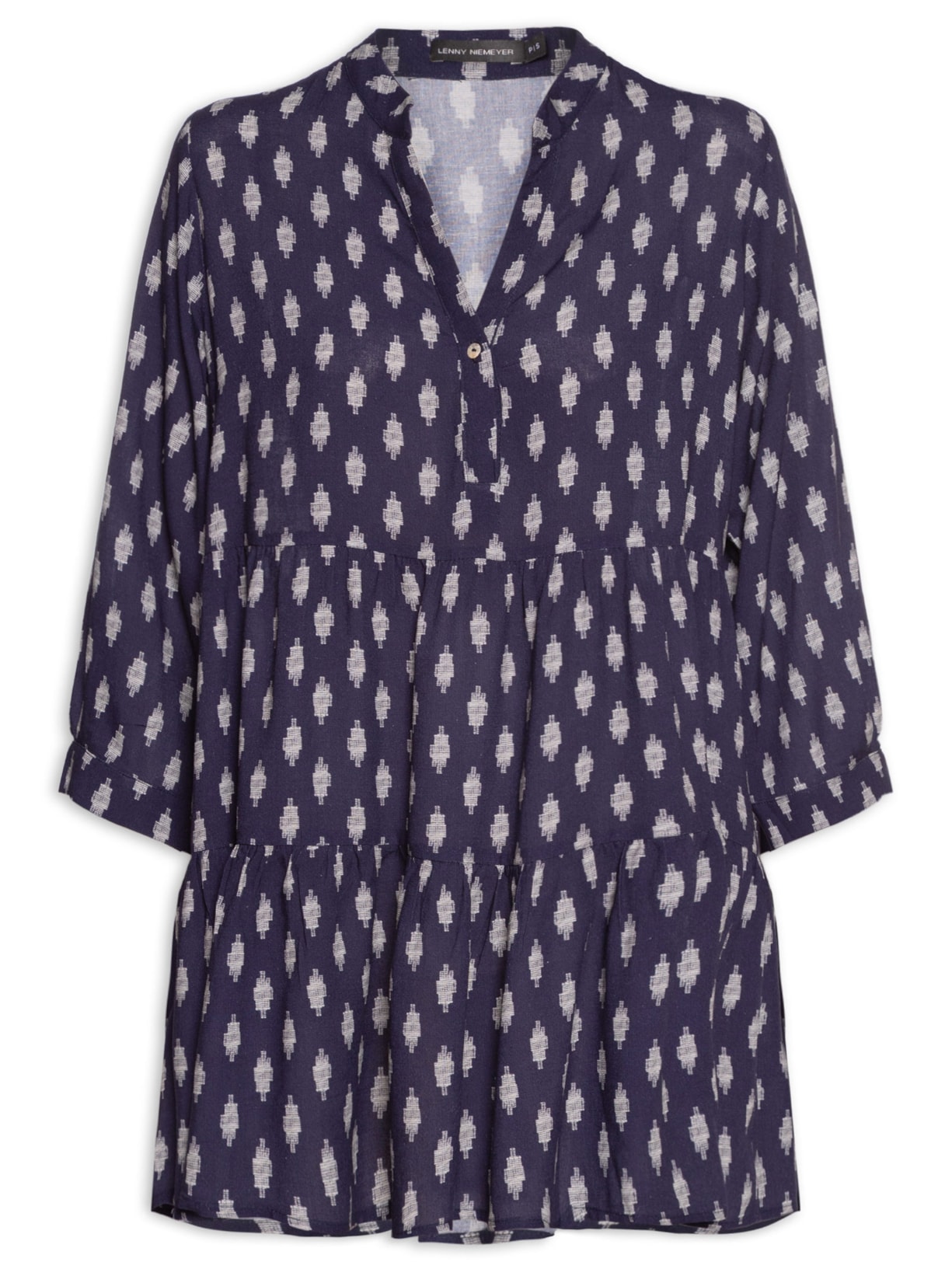 Saída Recortes Com Franzido - Azul