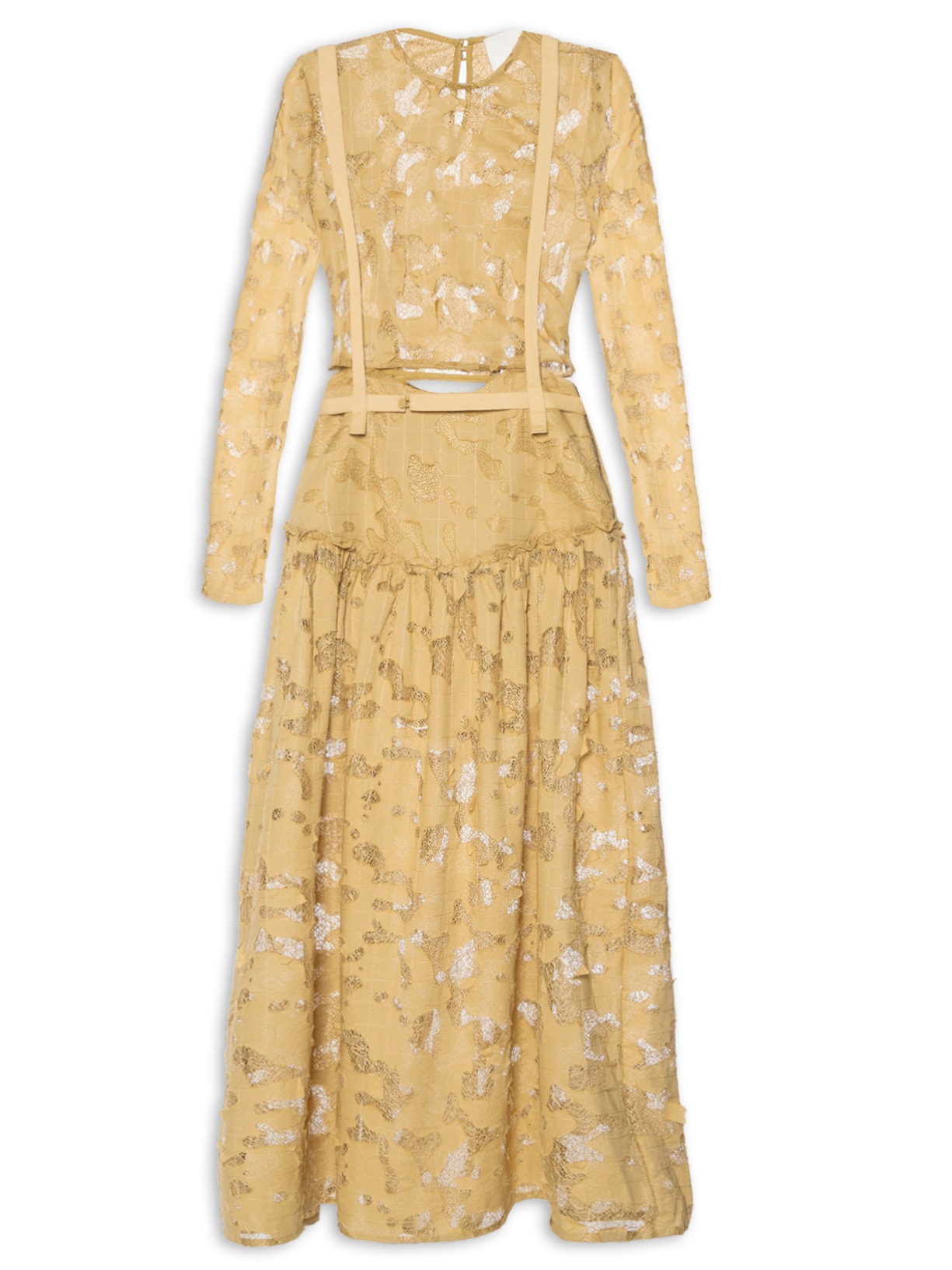 Salopete Renda Poeira - Bege