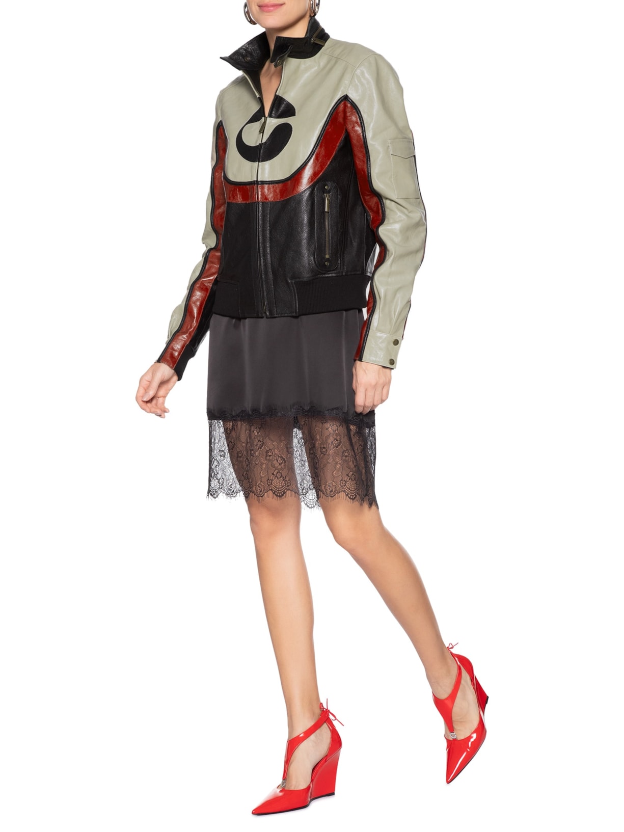 Salto Feminino Wedge Stiletto Vermelho Coperni