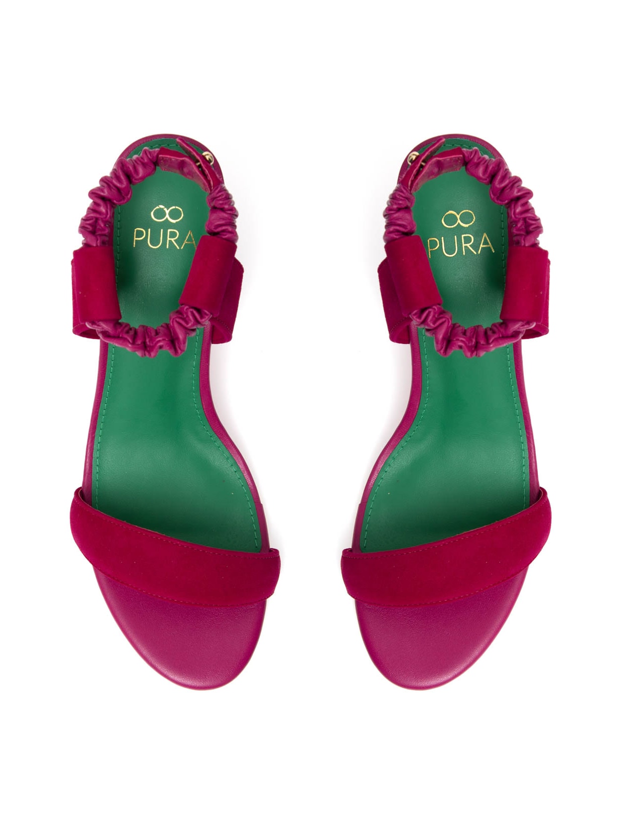Sandália Anabela Cecília Fúscia Pura