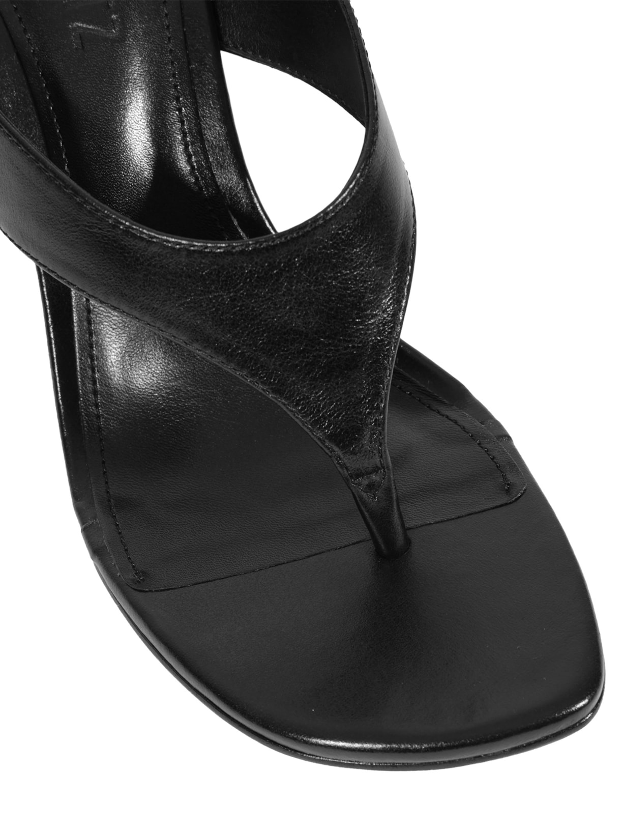 Sandália Anabela Maya Couro Preta Schutz