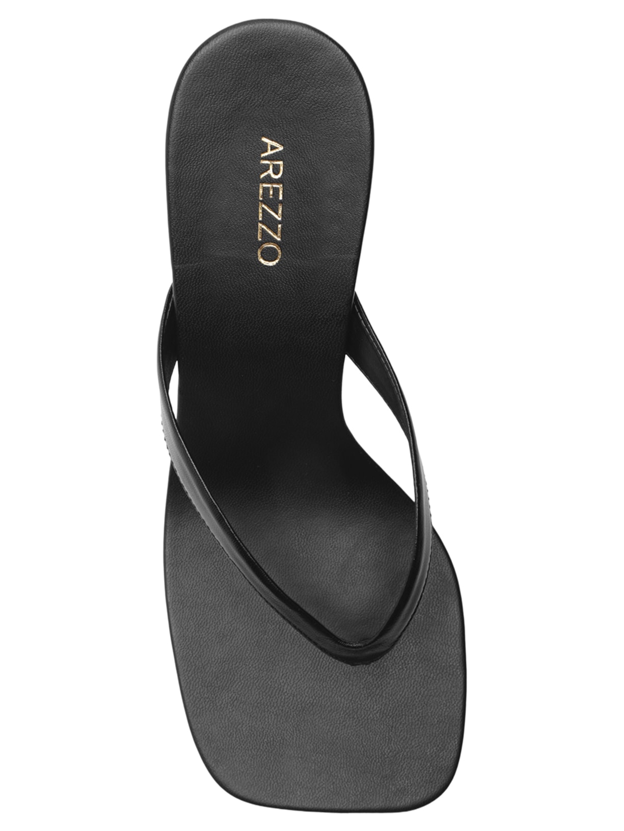 Sandália Anabela Tiras Thong Preto Arezzo