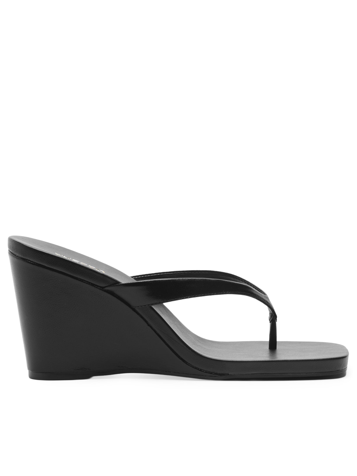 Sandália Anabela Tiras Thong Preto Arezzo