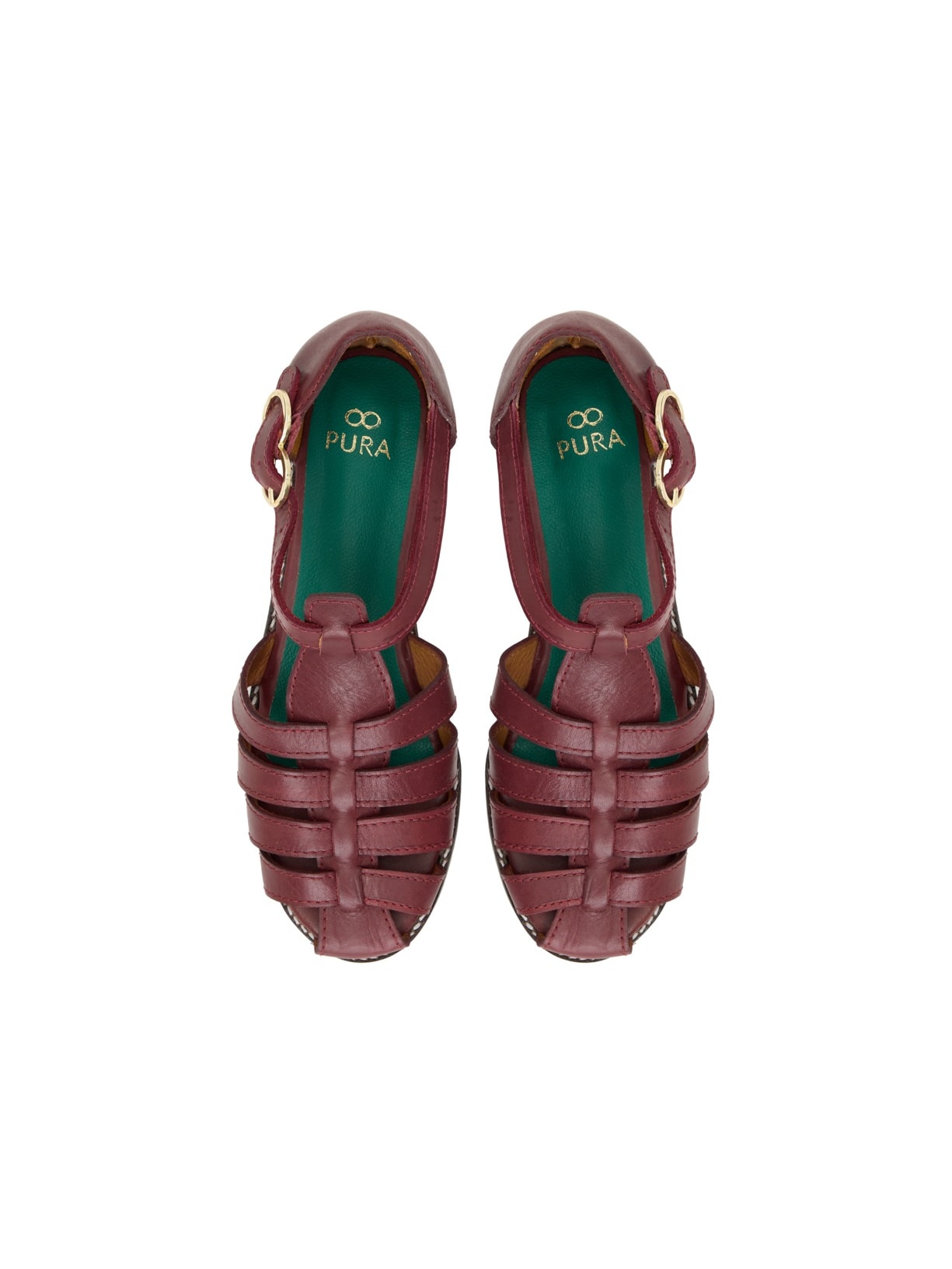 Sandália Couro Fisherman Riviera Grape Pura