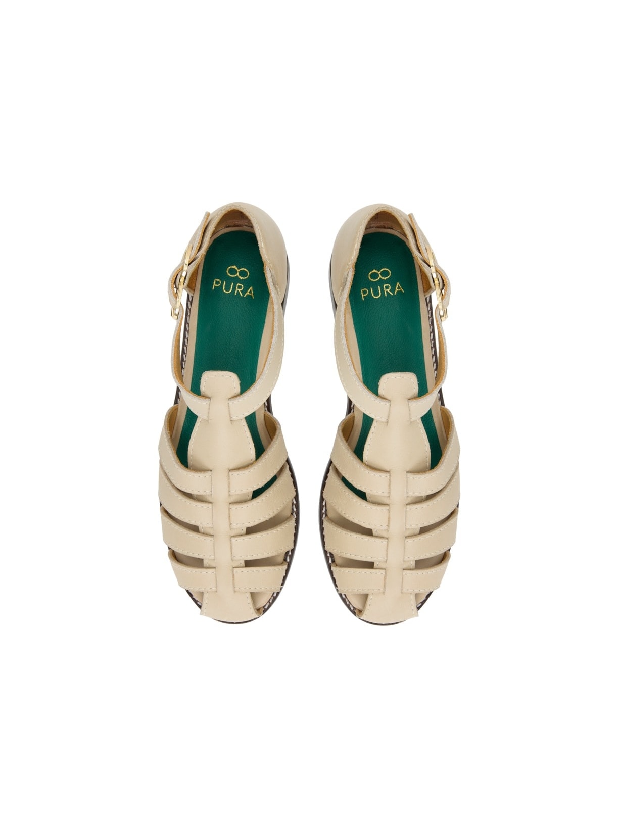 Sandália Couro Fisherman Riviera Vanilla Pura