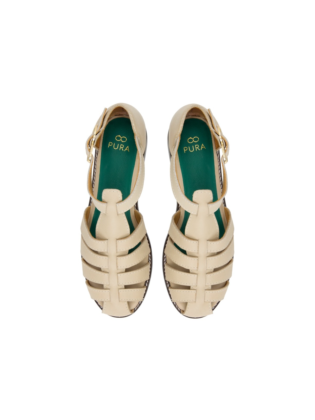 Sandália Couro Fisherman Riviera Vanilla Pura