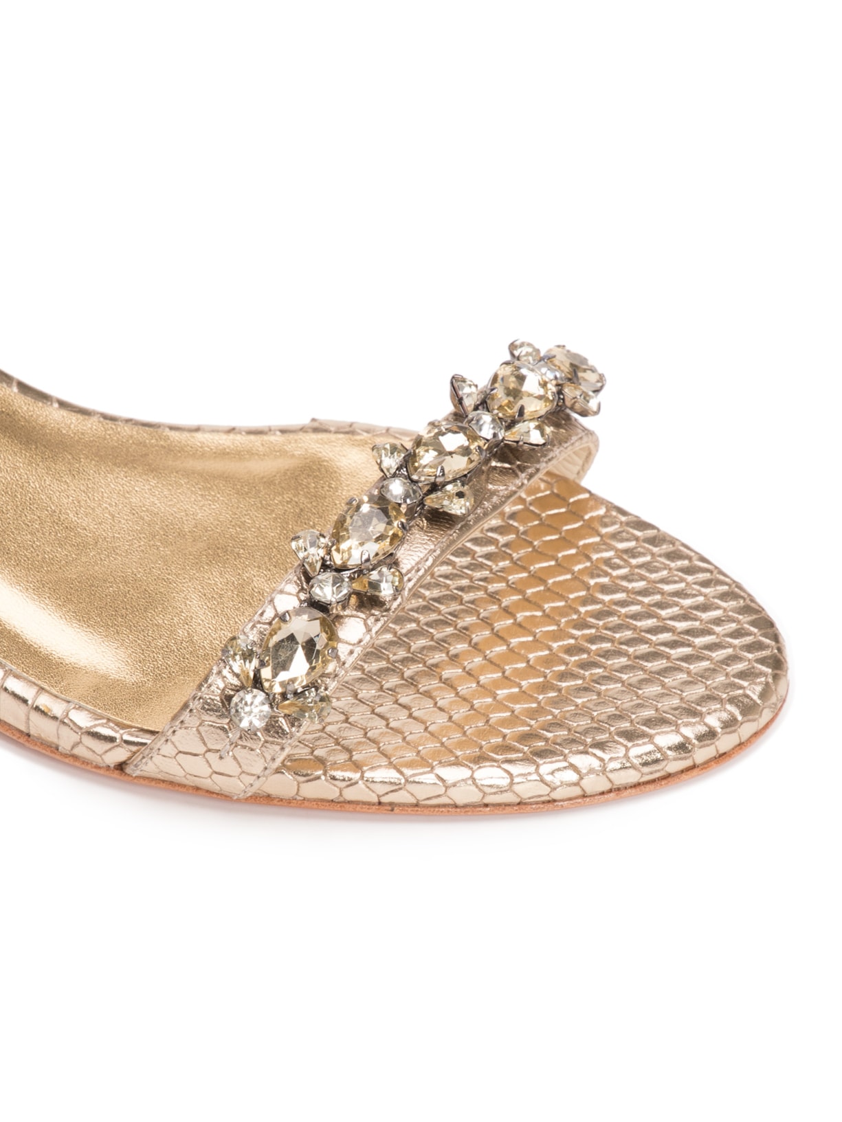 Sandália Feminina Abelha Champgne Dourado Not A Shoe