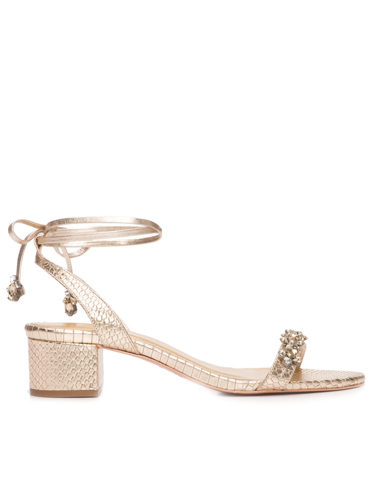 Sandália Feminina Abelha Champgne Dourado Not A Shoe