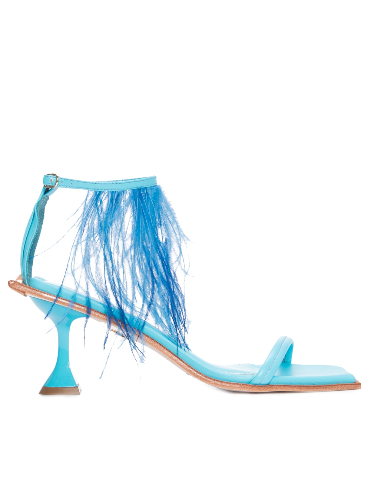 Sandália Feminina Allegra Plumas - Azul