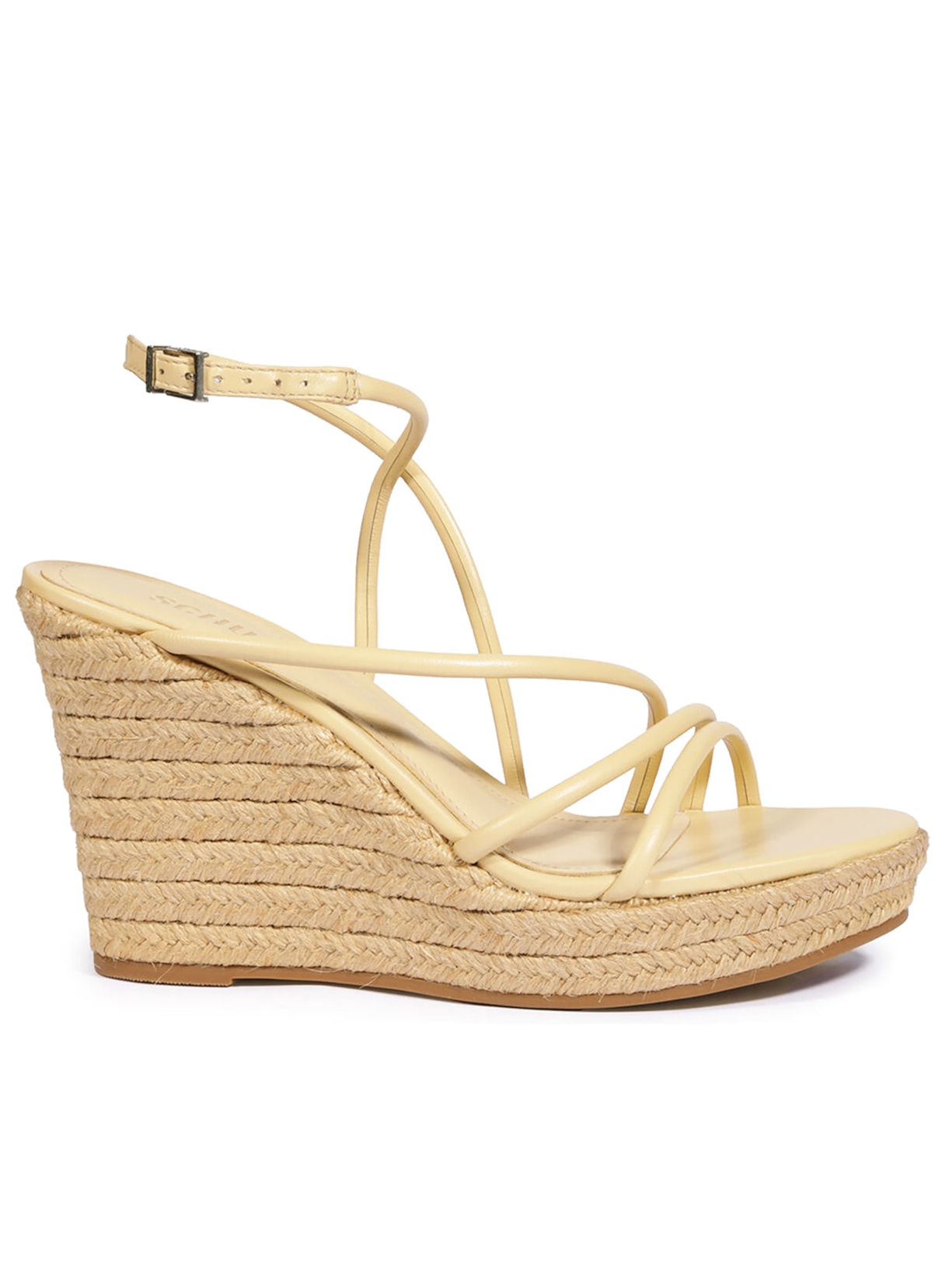 Sandália Feminina Anabela Couro - Bege