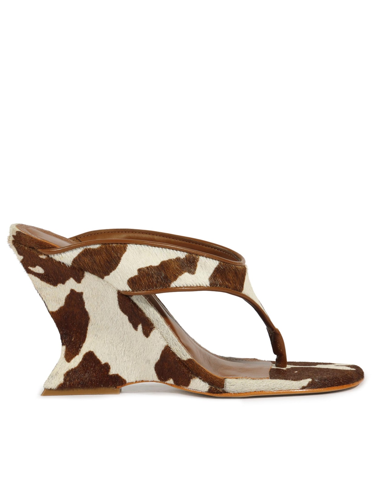 Sandália Feminina Anabela Maya Textura - Animal Print