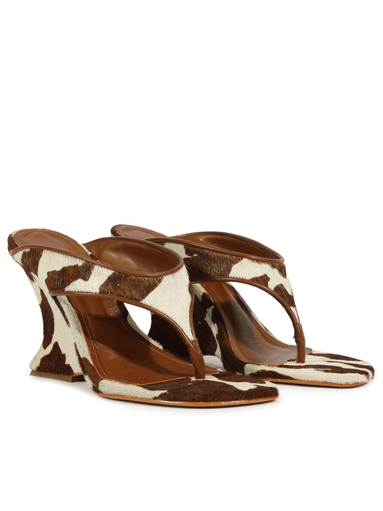 Sandália Feminina Anabela Maya Textura Animal Print Schutz