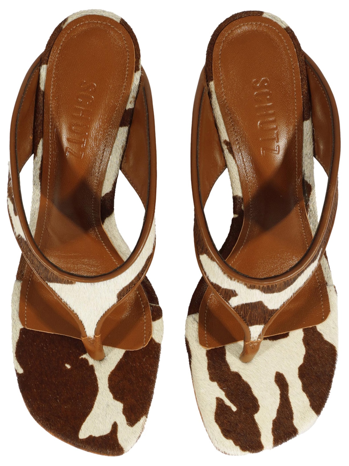 Sandália Feminina Anabela Maya Textura Animal Print Schutz