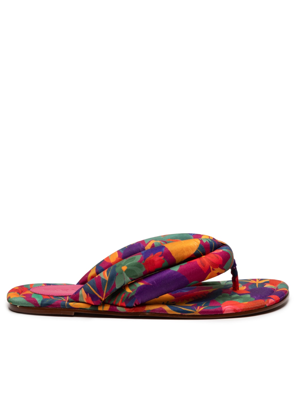 Sandália Feminina Aqu Dig Ser Floral - Vermelho