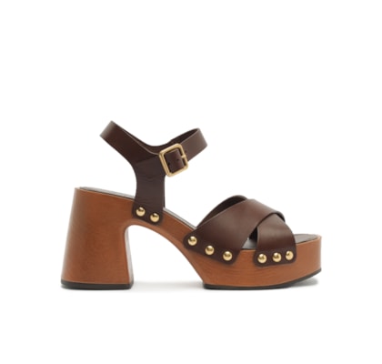 Sandália Feminina Atan Thick Rust - Marrom