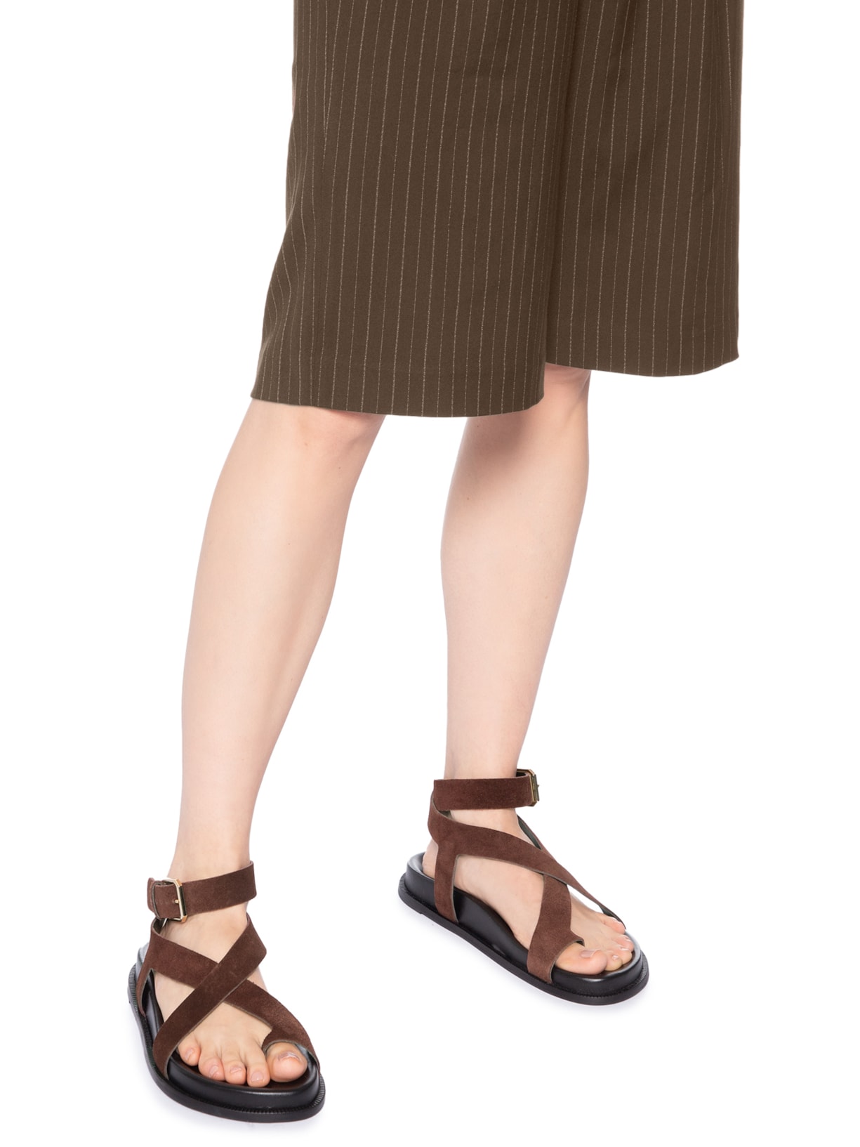 Sandália Feminina Beatriz Couro Marrom Schutz