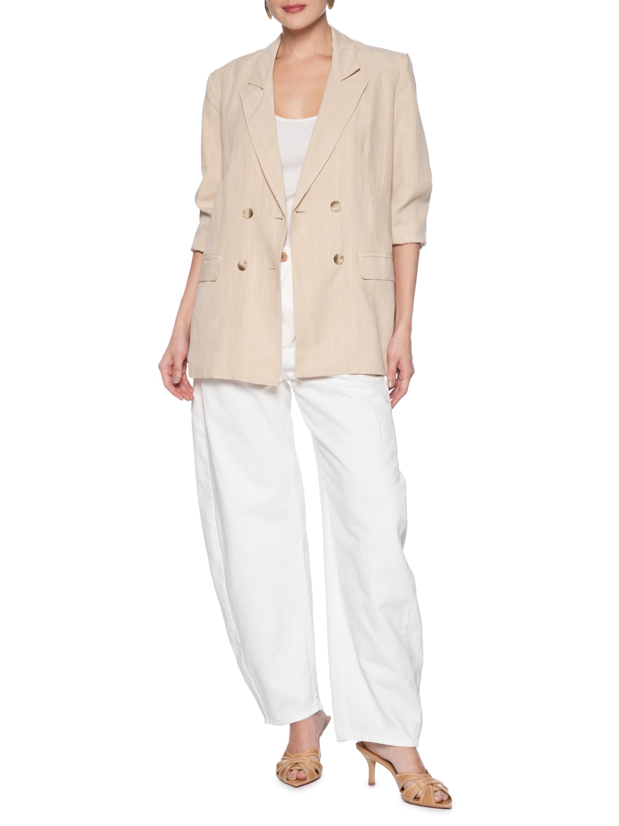 Sandália Feminina Bege Vicenza