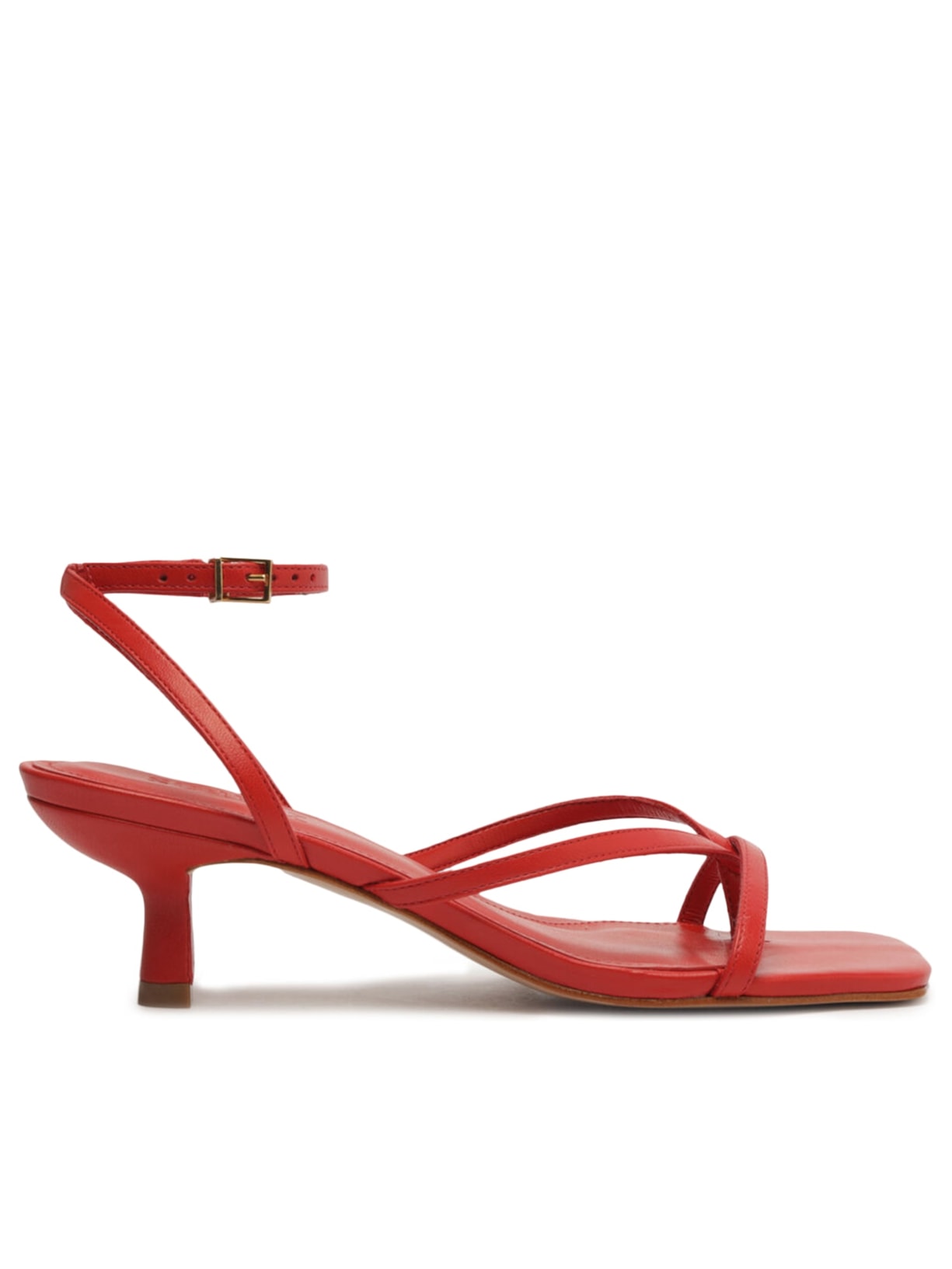 Sandália Feminina Bold II Salto Fino Baixo - Vermelho