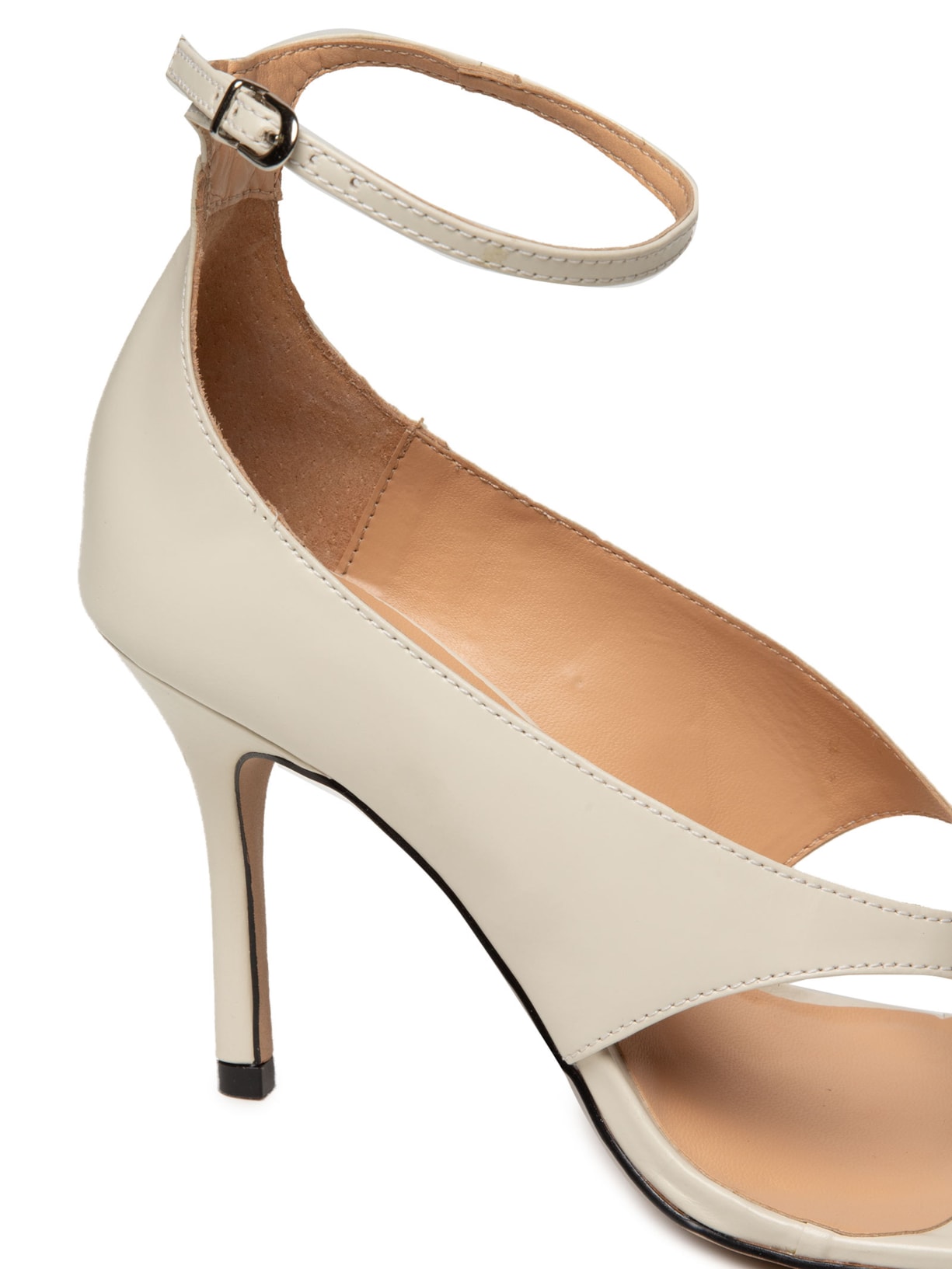 Sandália Feminina Box Leather Branco Luiza Barcelos