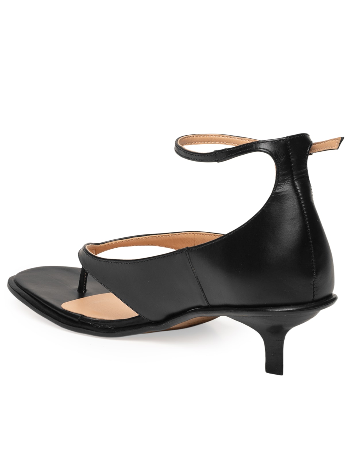 Sandália Feminina Box Leather Preto Luiza Barcelos