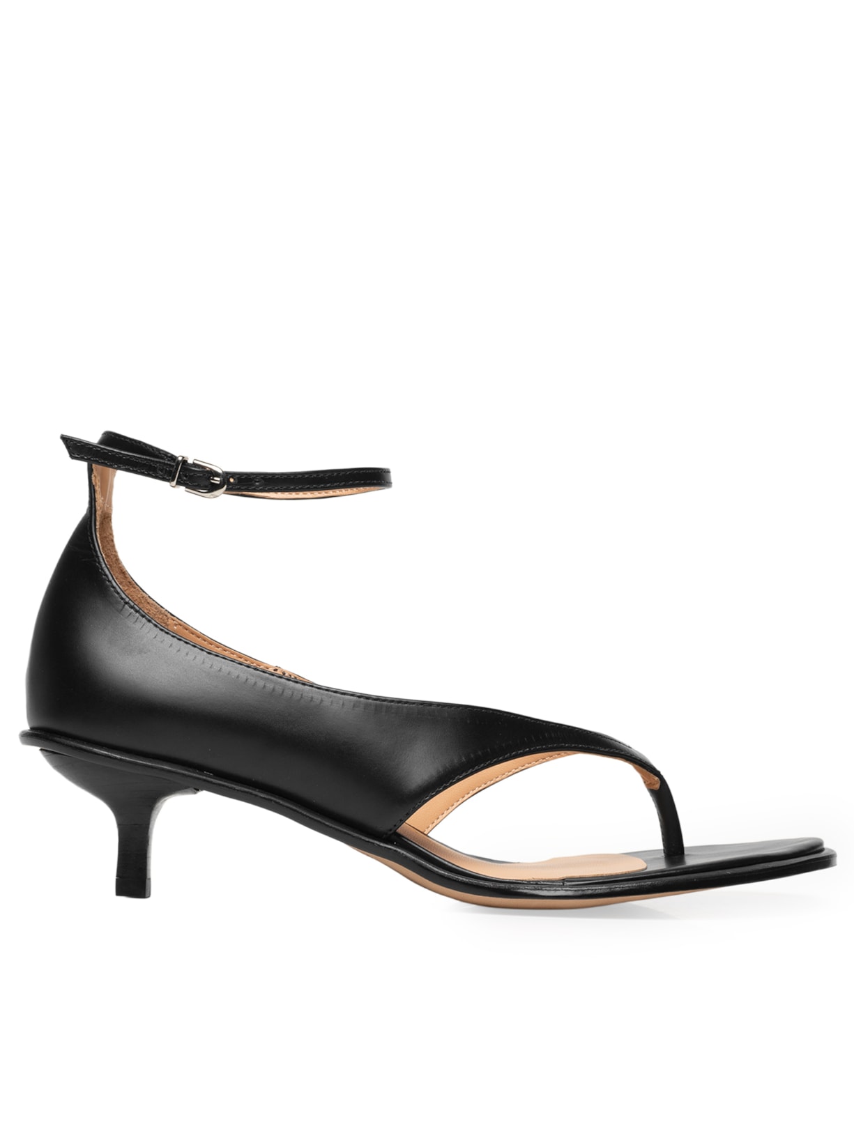 Sandália Feminina Box Leather - Preto