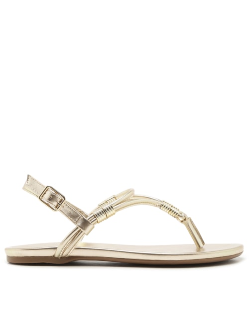 Sandália Feminina Calc-ssr Eco Fontana - Dourado