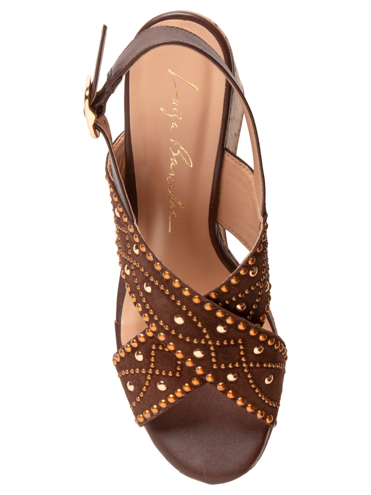 Sandália Feminina Camurção Grease Marrom Luiza Barcelos