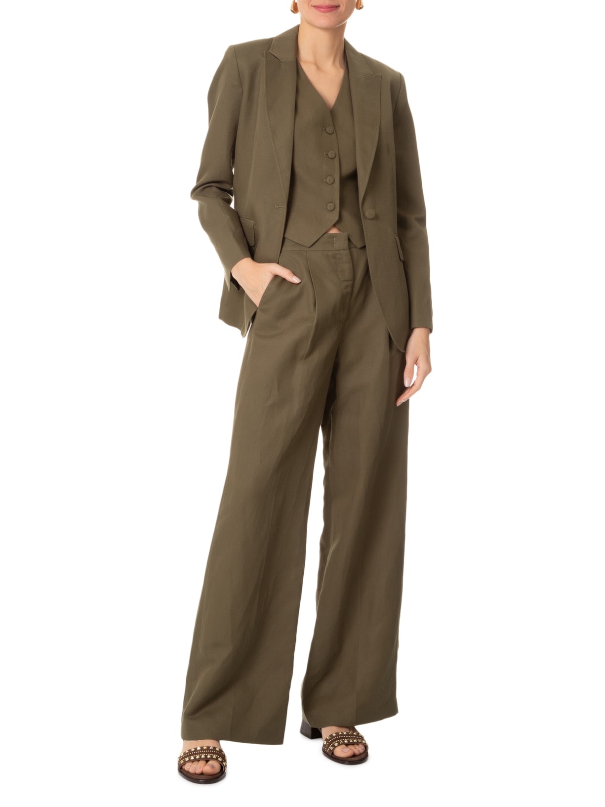 Sandália Feminina Camurção Marrom Luiza Barcelos