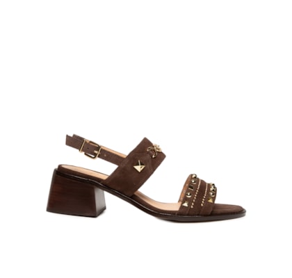 Sandália Feminina Camurção - Marrom