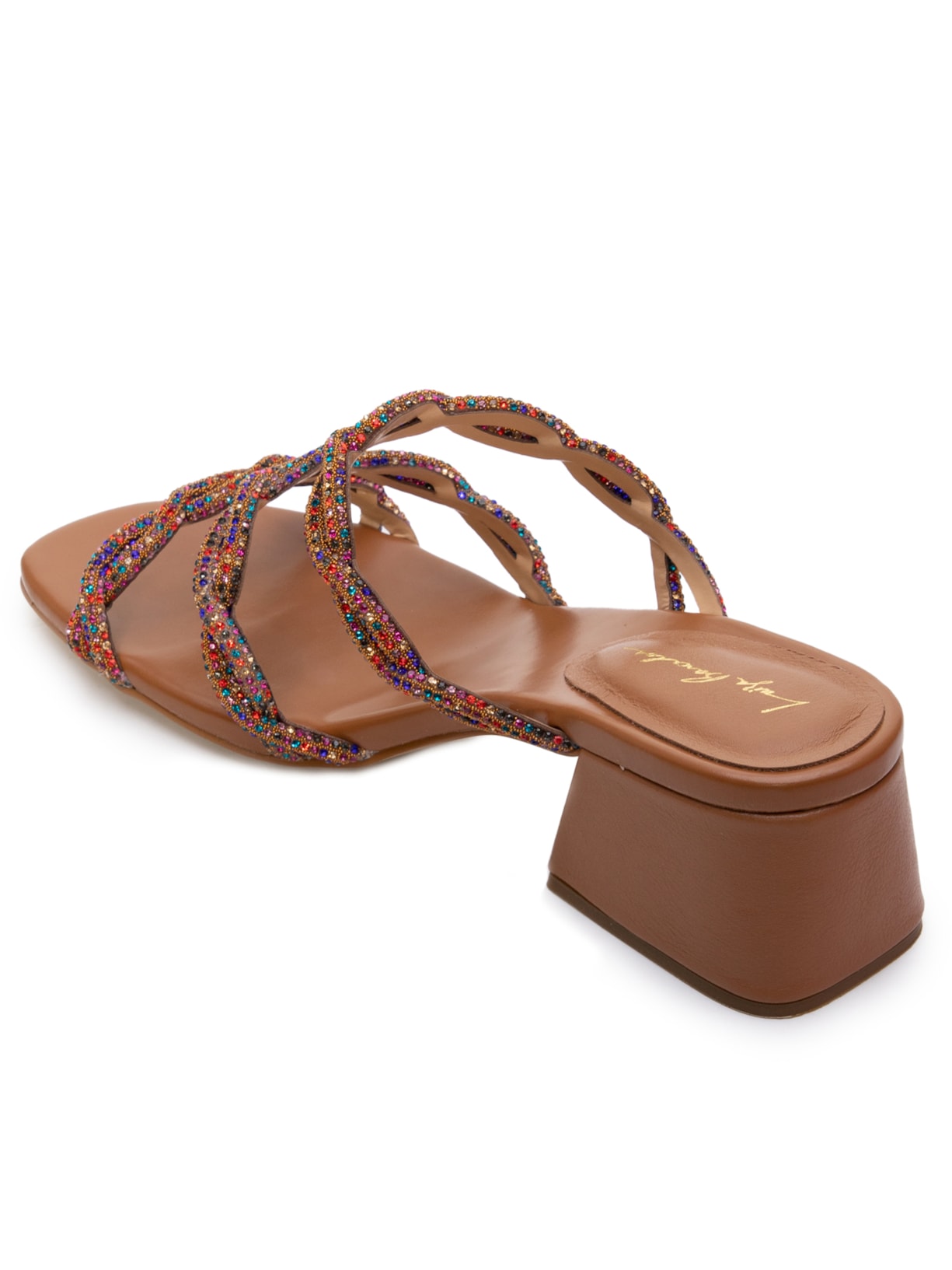 Sandália Feminina Capri Caramelo Grease Caramelo Marrom Luiza Barcelos