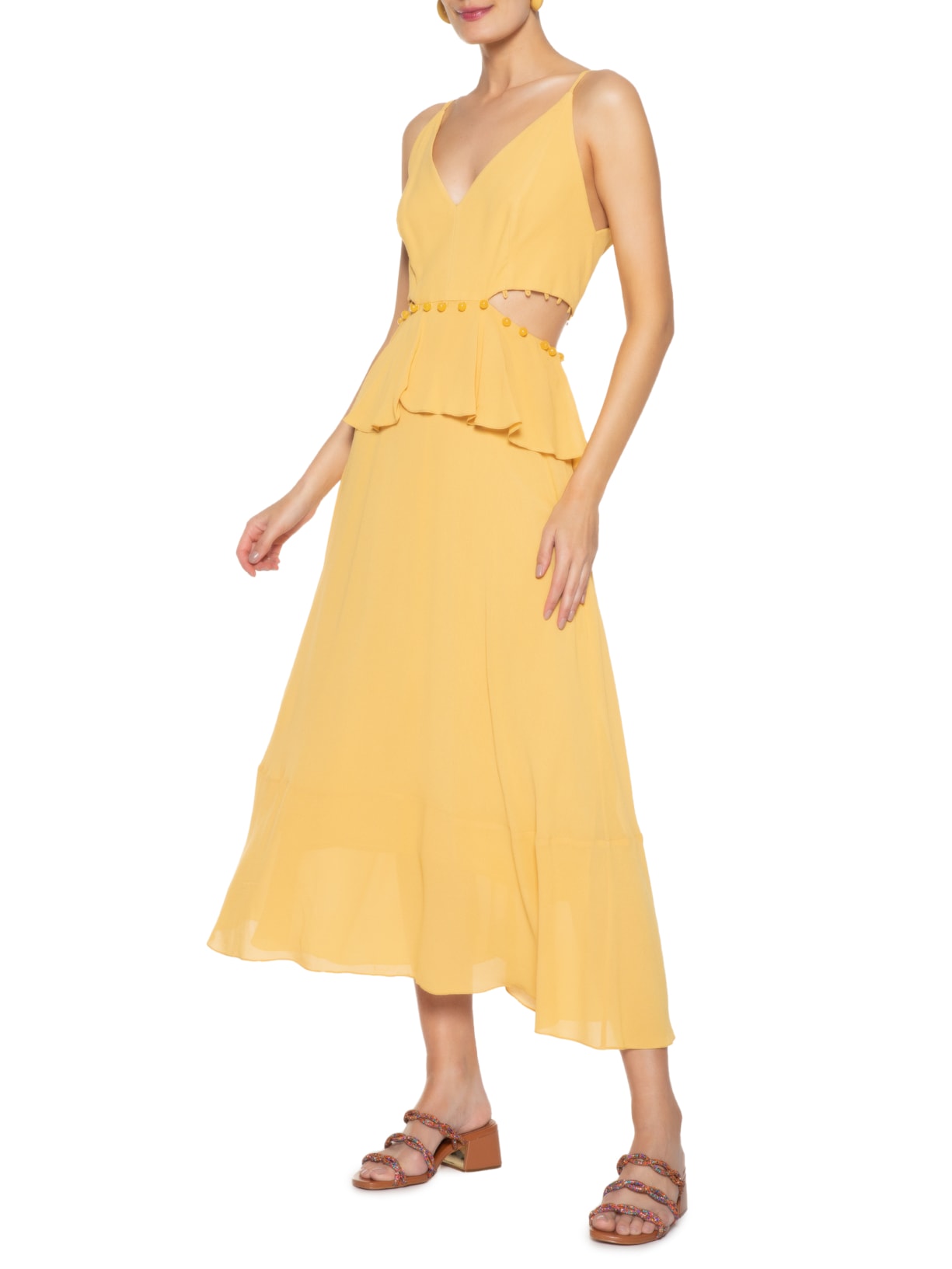 Sandália Feminina Capri Caramelo Grease Caramelo Marrom Luiza Barcelos