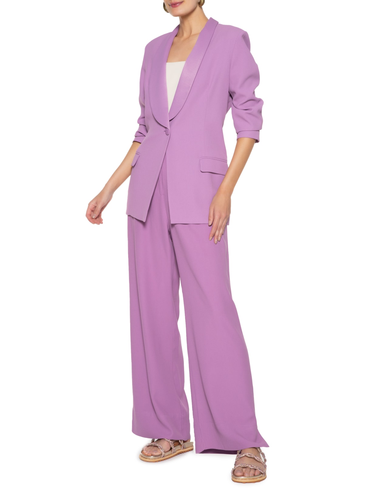 Sandália Feminina Capri Caramelo Grease Dourado Luiza Barcelos