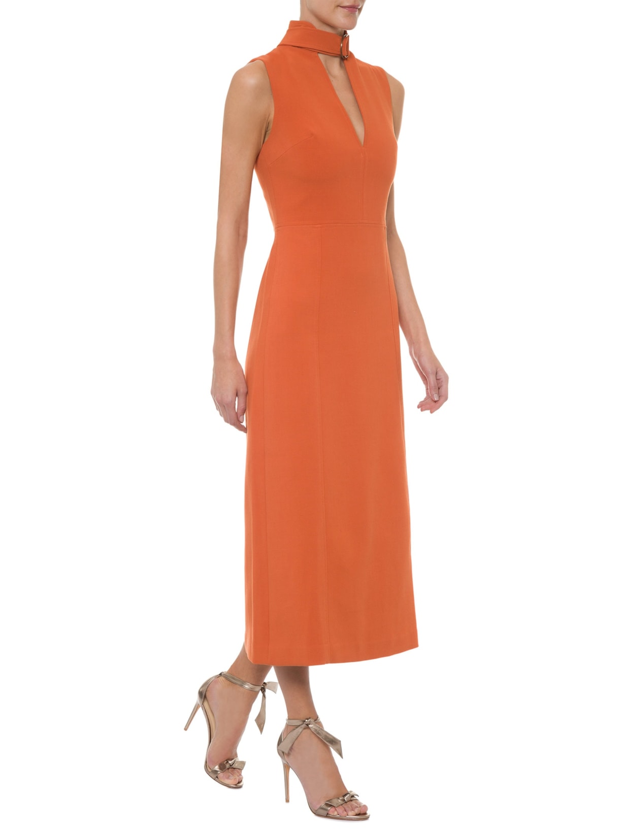 Sandália Feminina Clarita 100 Nappa Metal Luna DOURADO Alexandre Birman