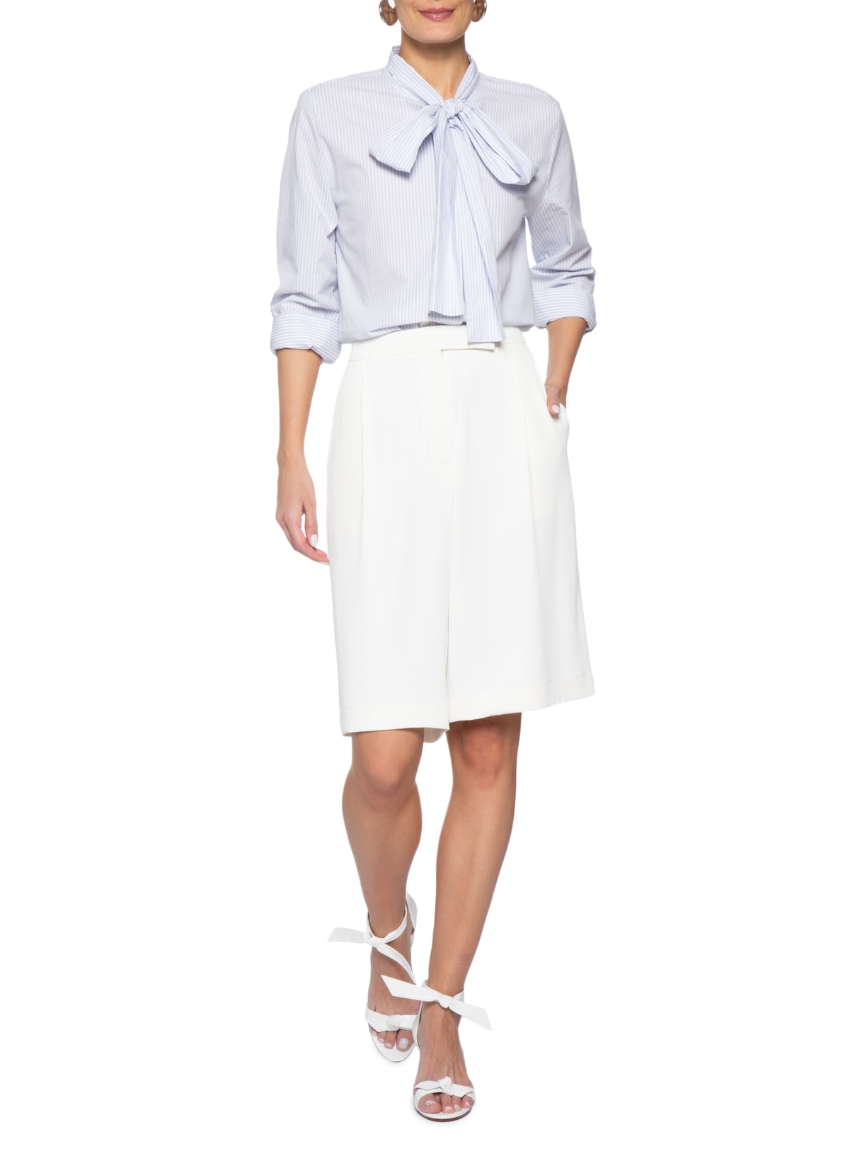 Sandália Feminina Clarita Block 60 Branco Alexandre Birman