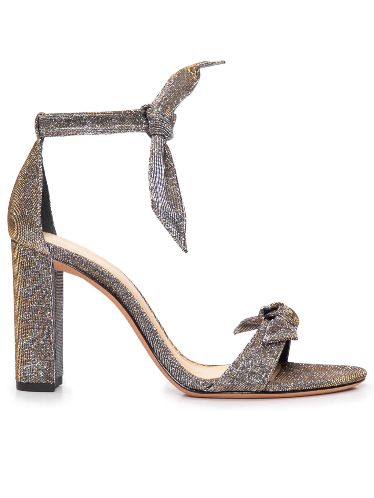 Sandália Feminina Clarita Block 90 Notturno Stellar - Prata