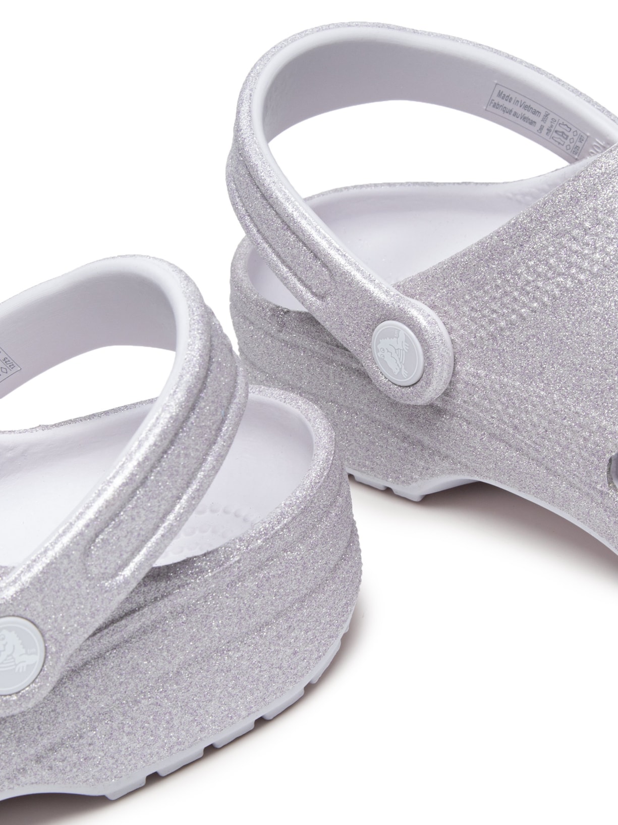 Sandália Feminina Classic Glitter Clog Branco Crocs