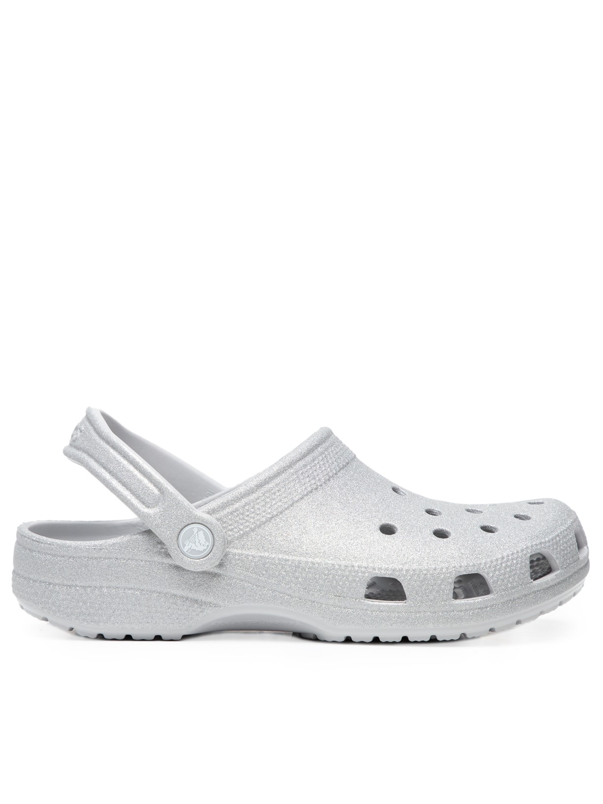 Sandália Feminina Classic Glitter Clog - Prata