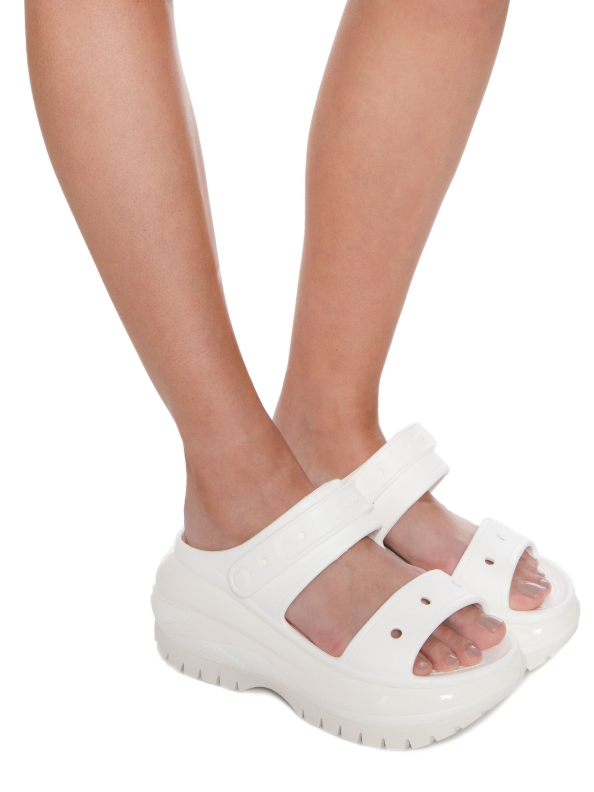 Crocs Sandália Feminina Classic Mega Crush Branco