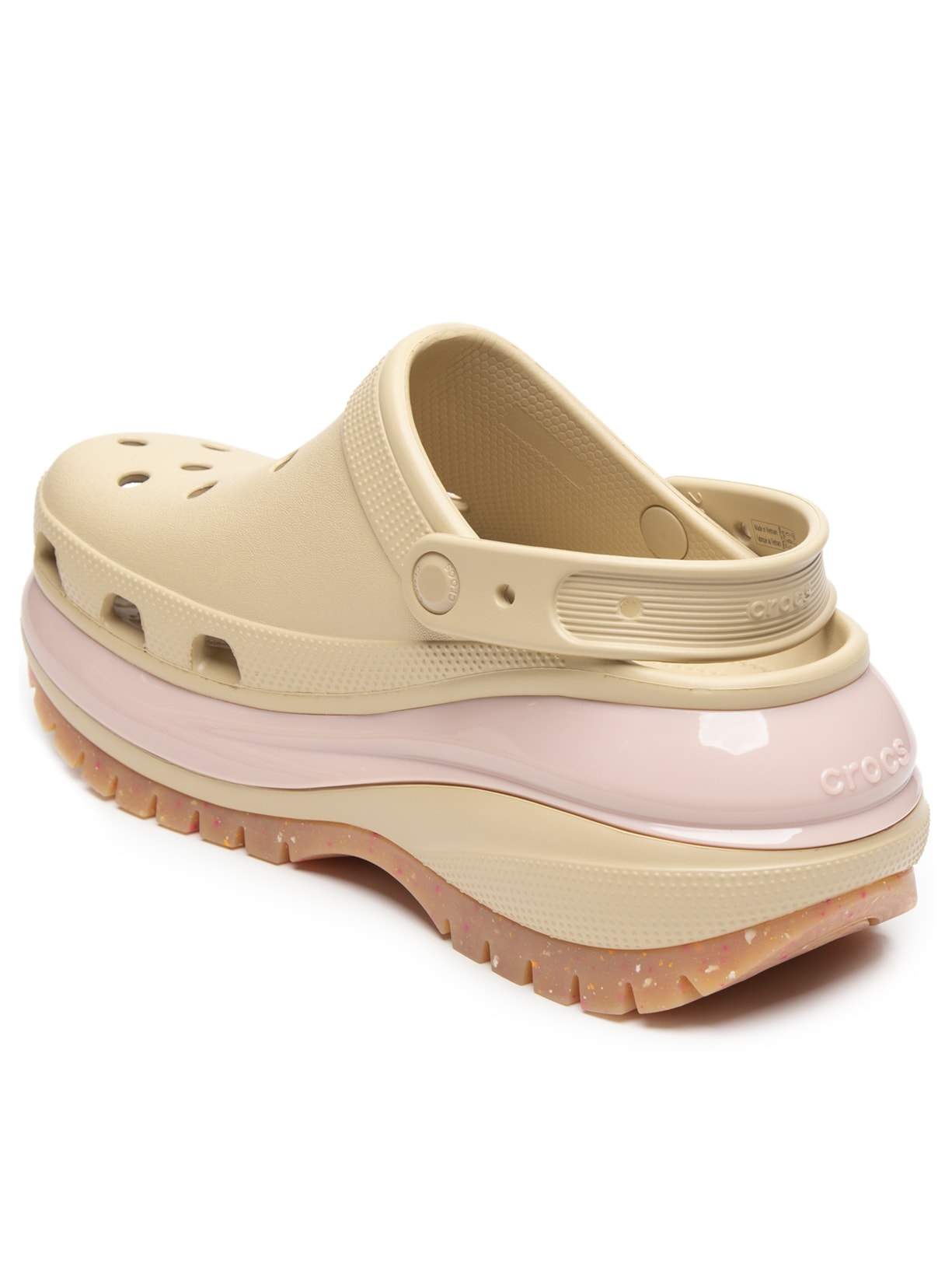 Sandália Feminina Classic Mega Crush Clog Crocs Bege