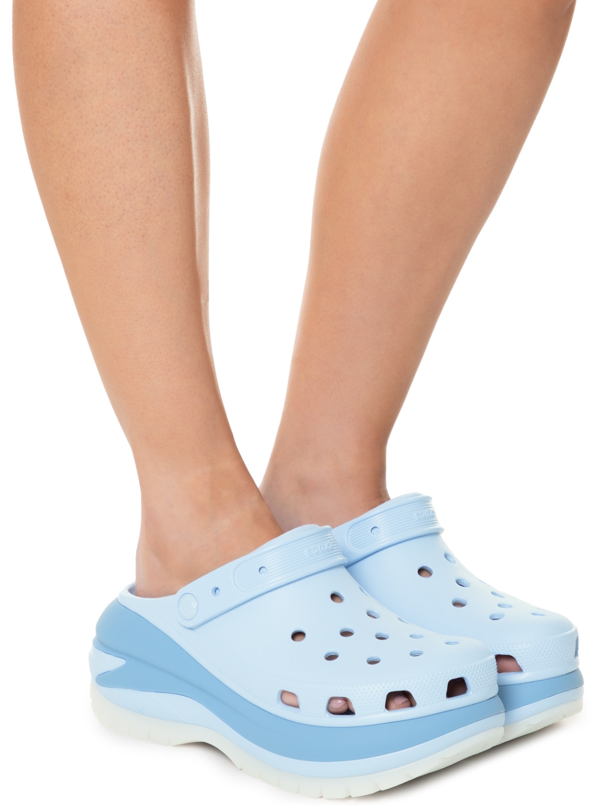 Mega Crush Crocs Azul Plataforma Crocs Classic Falabella Zuecos