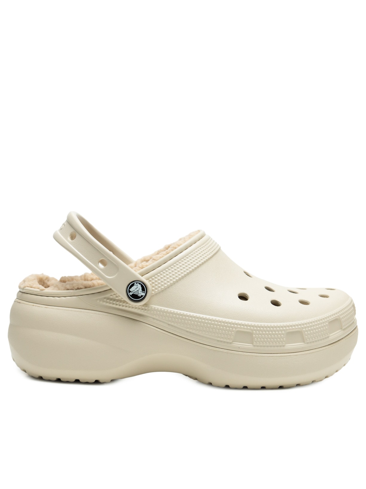 Sandália Feminina Classic Platform Lined Clog - Bege