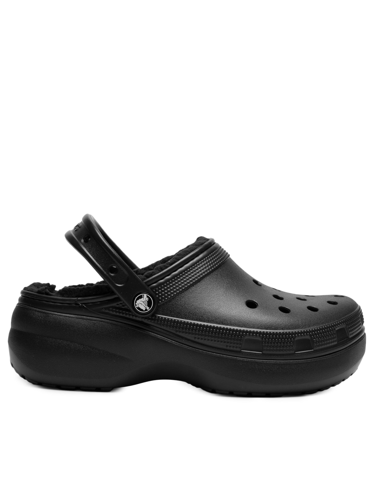 Sandália Feminina Classic Platform Lined Clog - Preto