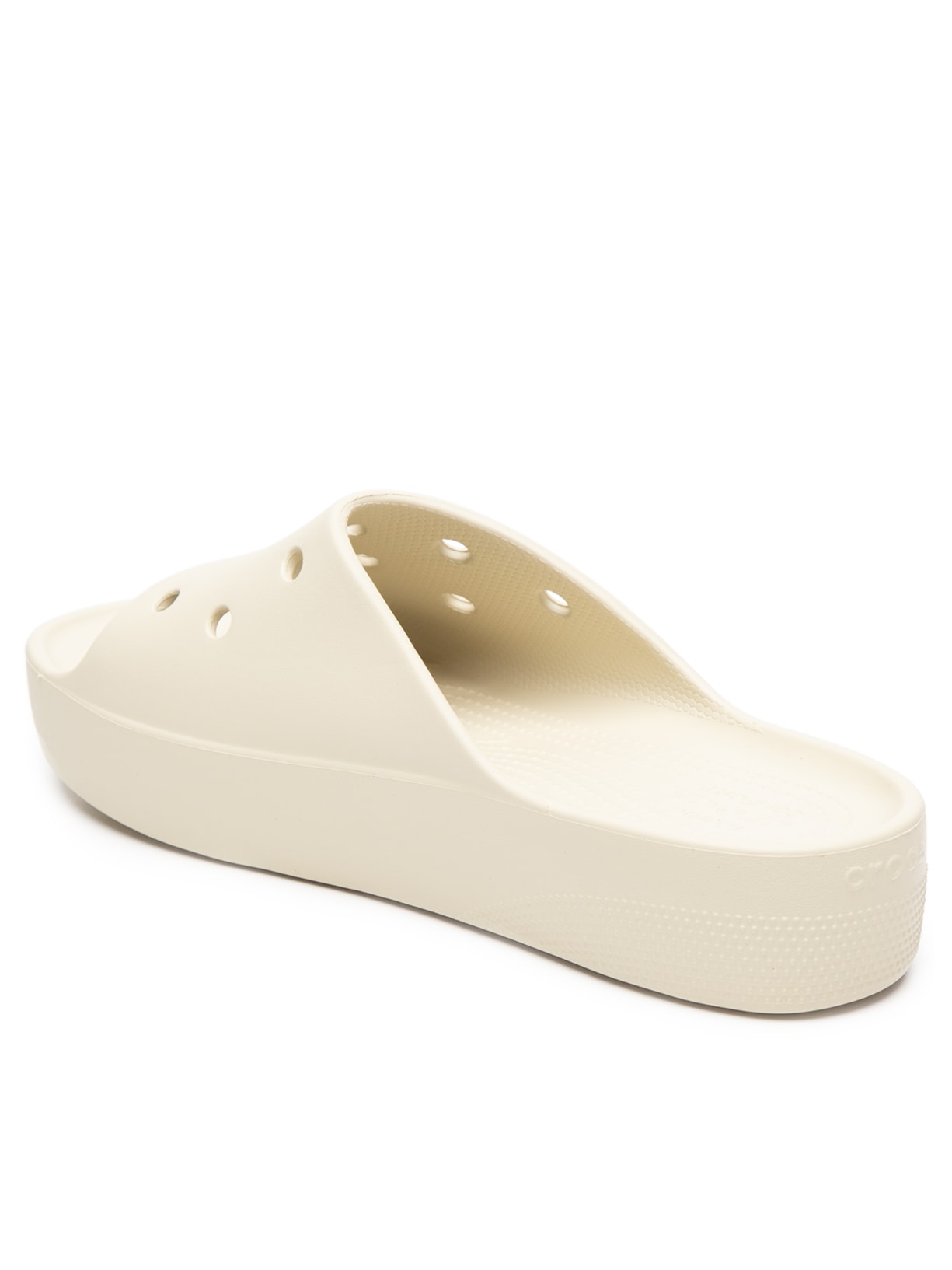 Sandália Feminina Classic Platform Slide Bege Crocs
