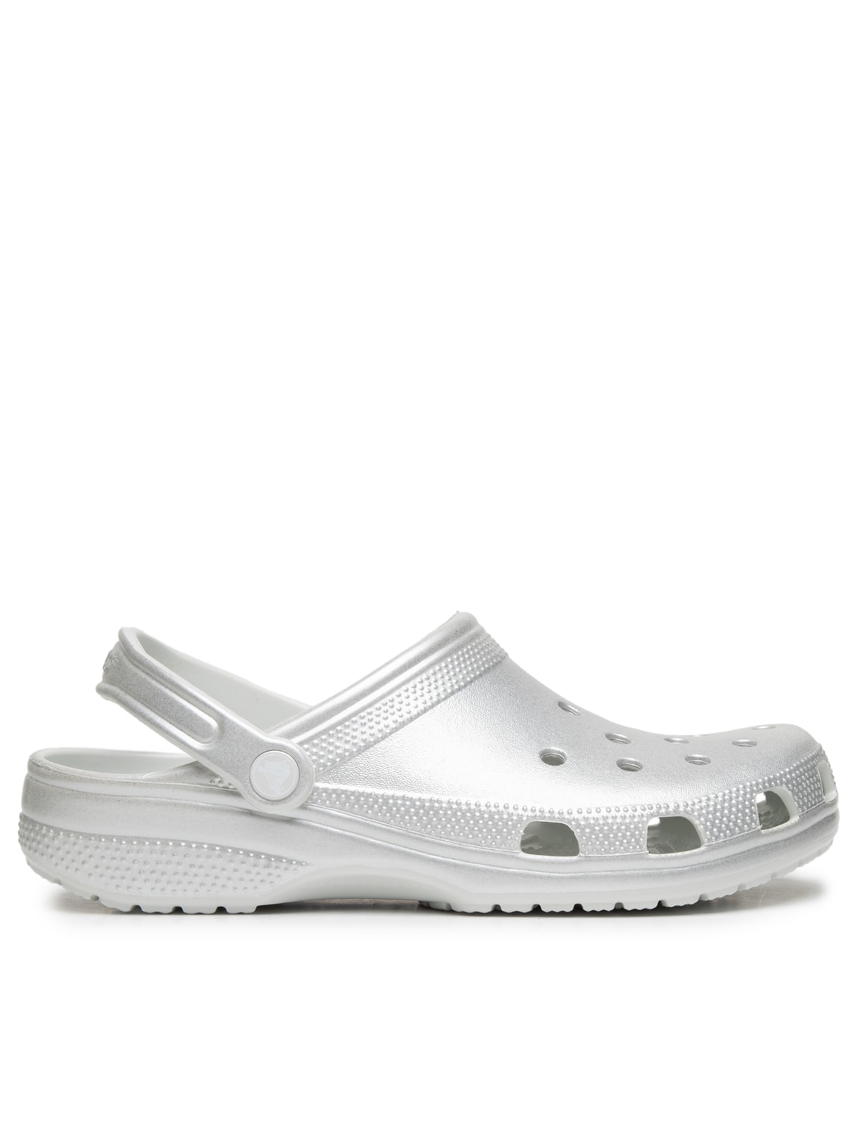 Sandália Feminina Classic Tinted Metallic Clog Prateado Crocs