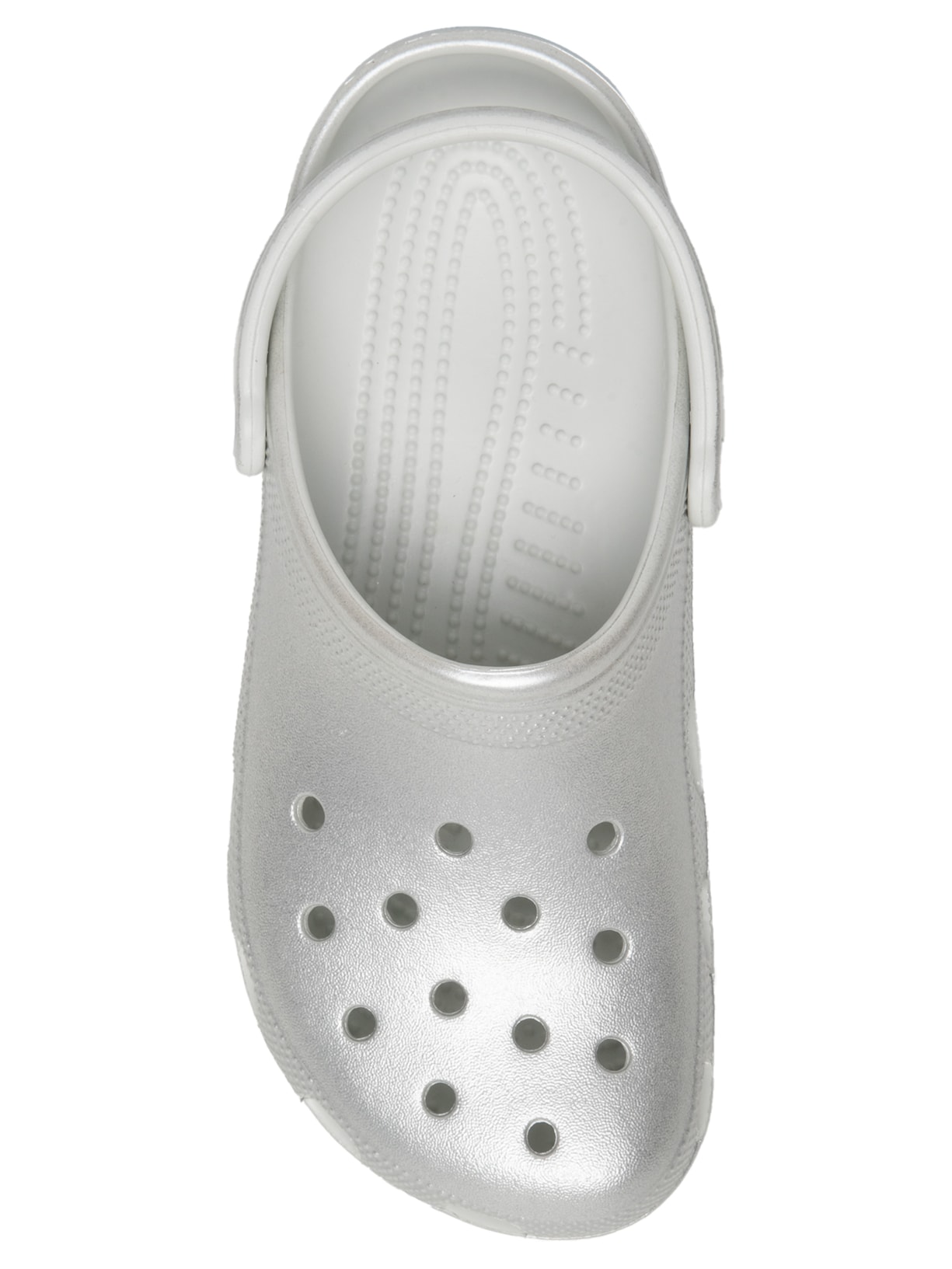Sandália Feminina Classic Tinted Metallic Clog Prateado Crocs