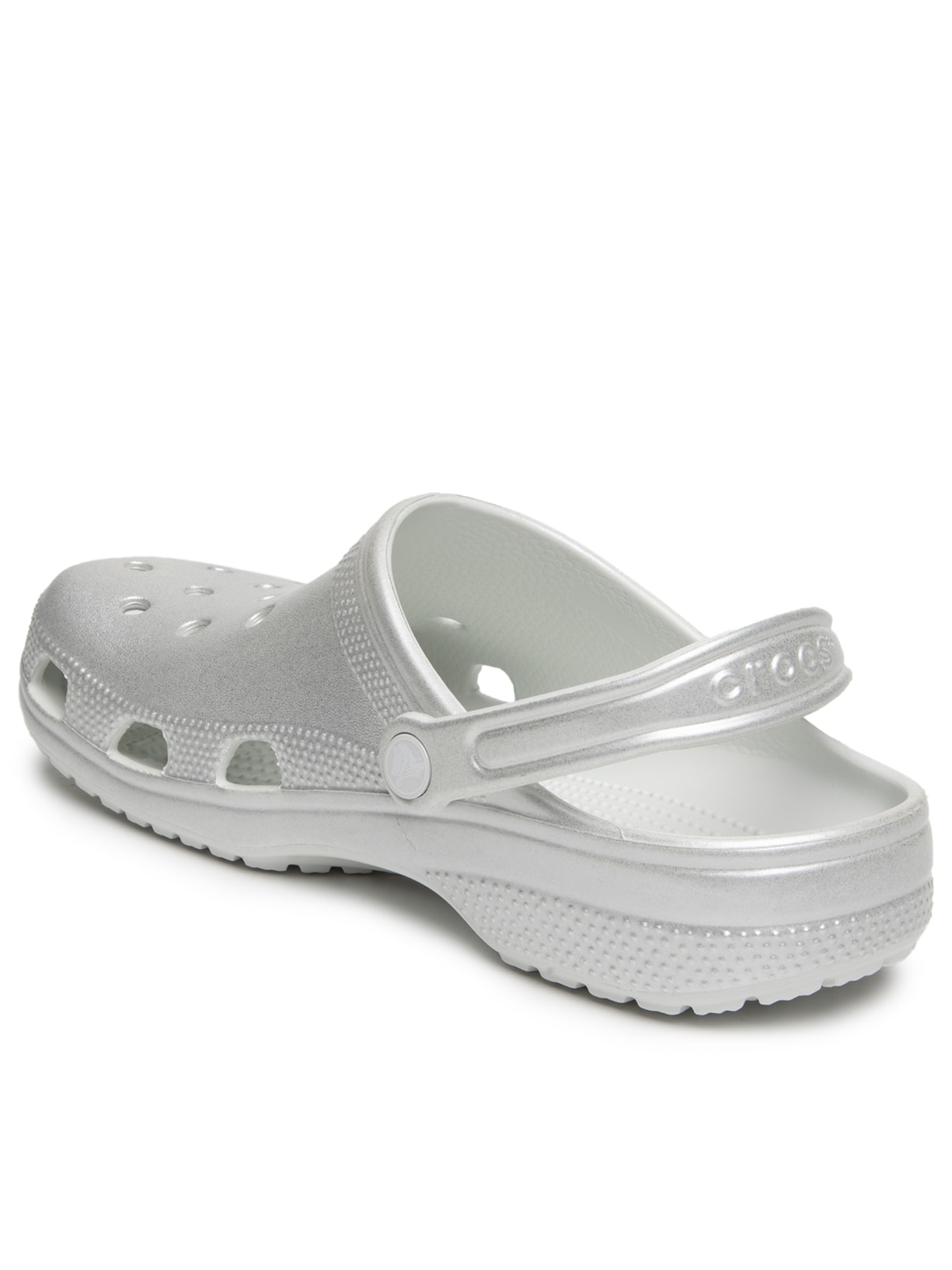 Sandália Feminina Classic Tinted Metallic Clog Prateado Crocs