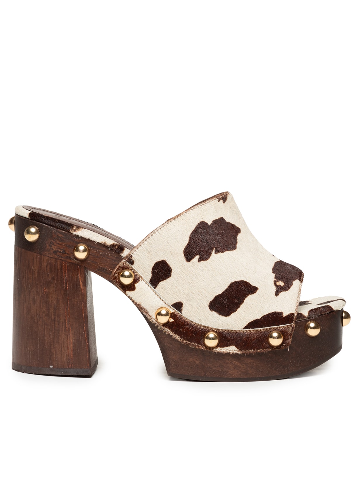 Sandália Feminina Clog Pelo Printed - Animal Print
