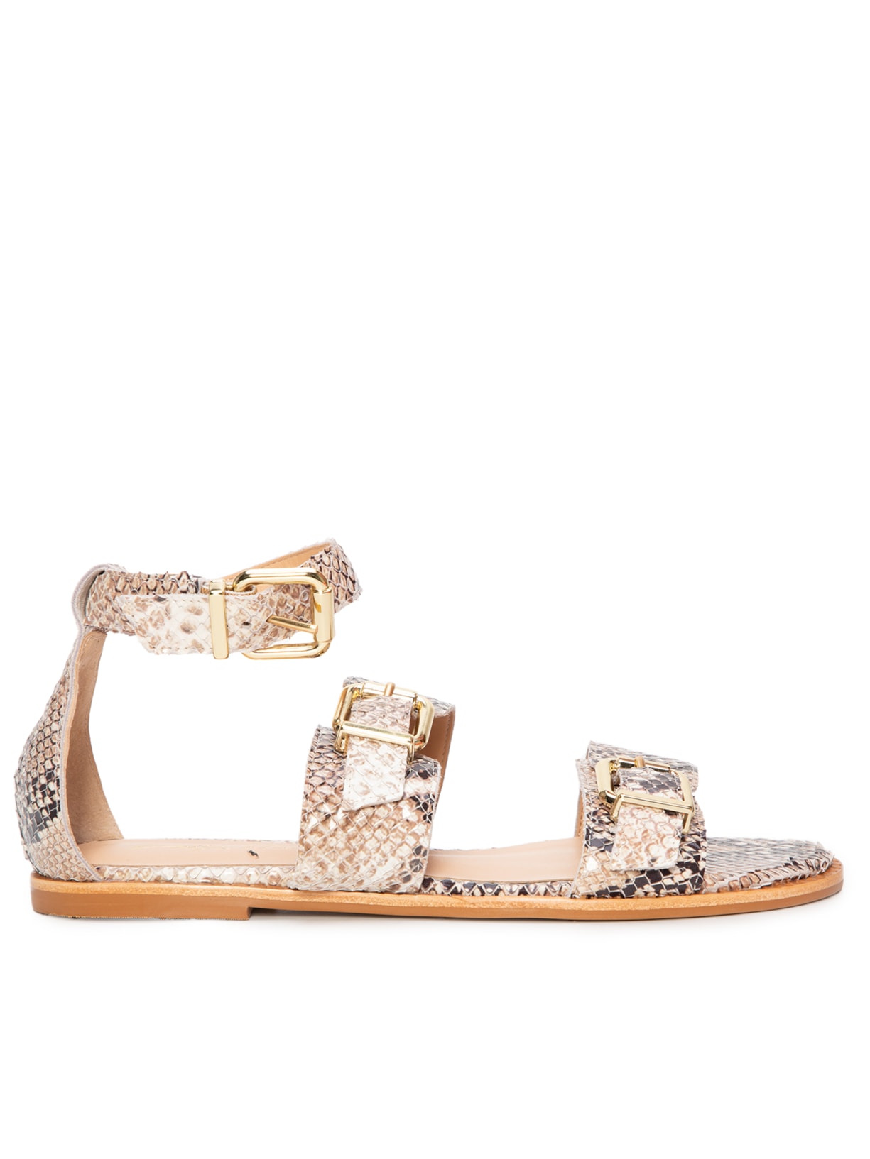 Sandália Feminina Cobra Saara Natural - Animal Print